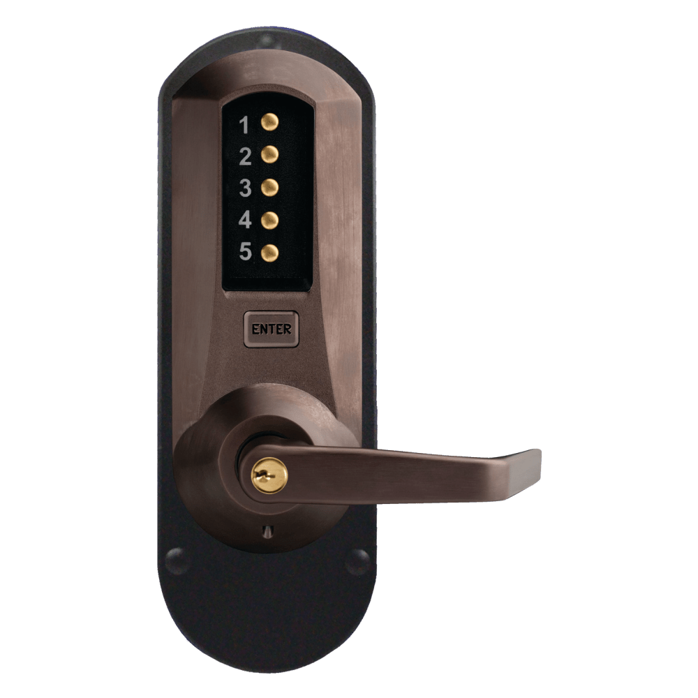 DormaKaba 5010XKWL-744-41 Exit Trim, Winston Lever, KIL, Kaba 90 Keyway, Dark Bronze with Brass Accents
