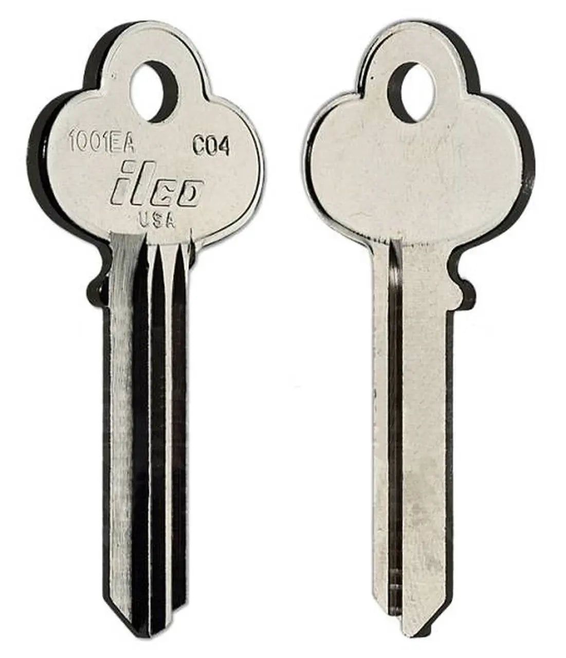 Kaba Ilco 1001EA Key Blank – Corbin 27 Keyway, 6-Pin, Nickel-Plated Brass (CO4)