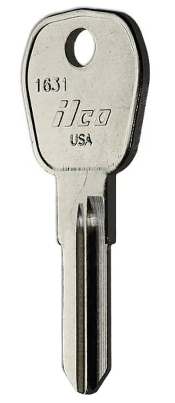 Kaba Ilco 1631 Cam Lock Key Blank – Double Sided, Nickel-Plated Brass