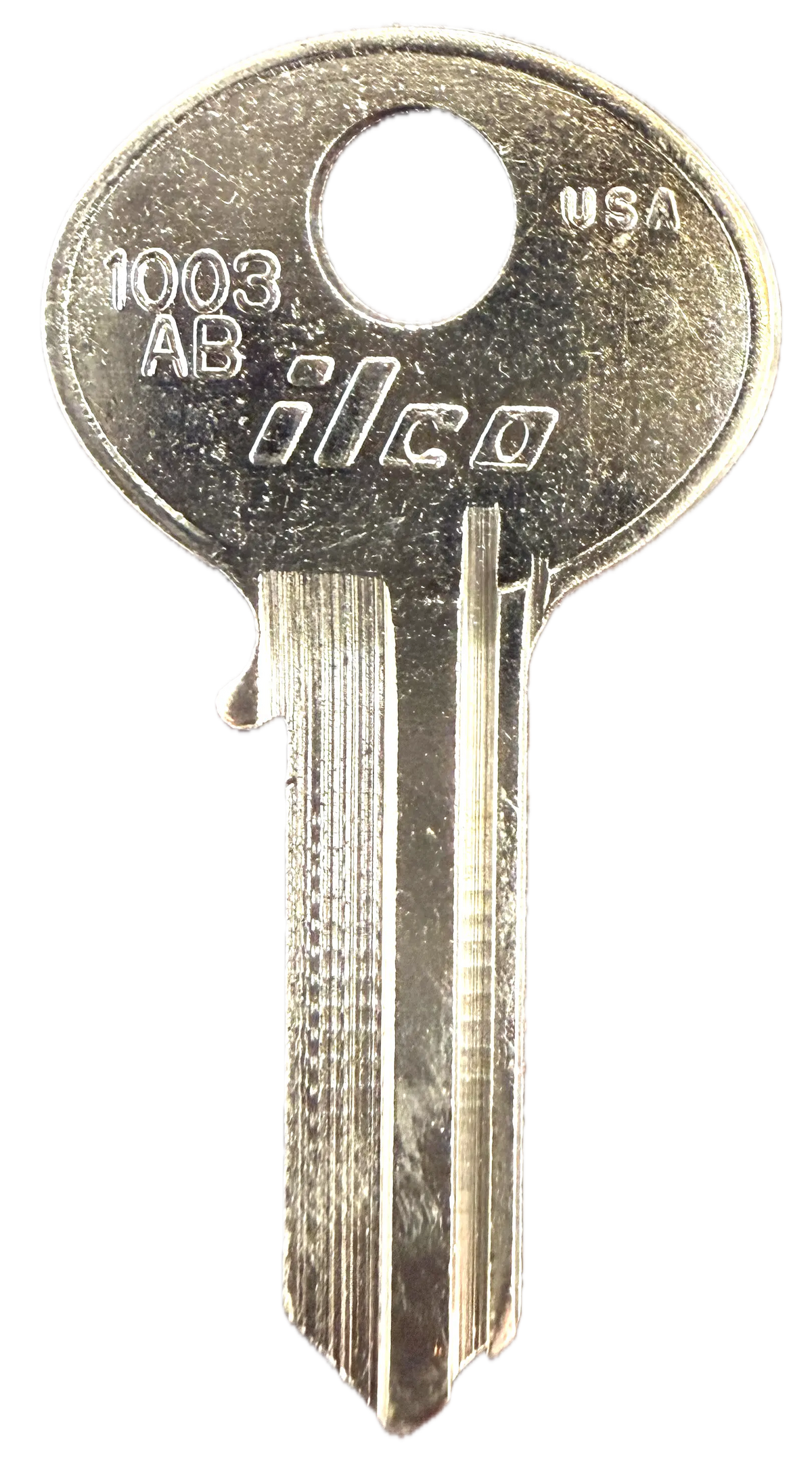 Kaba Ilco 1003AB Key Blank – CCL/Corbin Keyway, 5-Pin, Nickel-Plated Brass