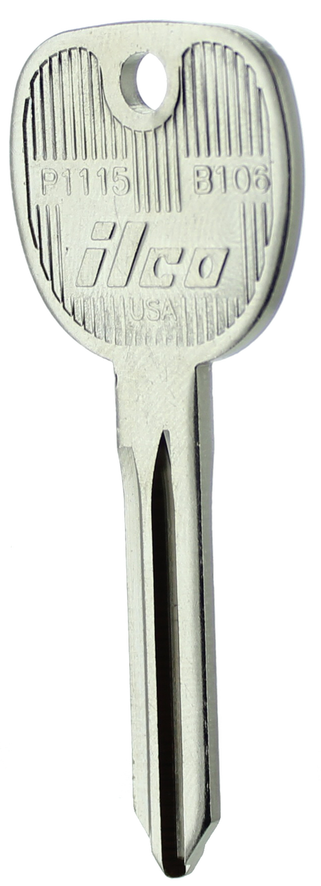Kaba Ilco P1115 / B106 GM Key Blank – "Z" Keyway, Nickel-Plated Brass, 10-Cut