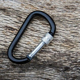 Lucky Line U12420 Locking Carabiner Keychain Black 1 Per Pack