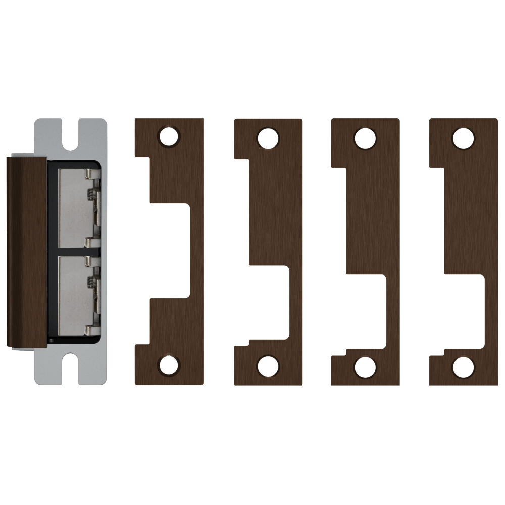 HES 1600-CLB-613E-DLM Grade 1 Electric Strike, For Cylindrical or Mortise Latchbolt and Deadbolt Locks, Auto-Sensing 12/24 VDC, Field Selectable Fail Safe/Fail Secure, Includes 1J, 1K, 1KD, 1KM Options, Dual Lock Monitor, Dark Oxidized Bronze