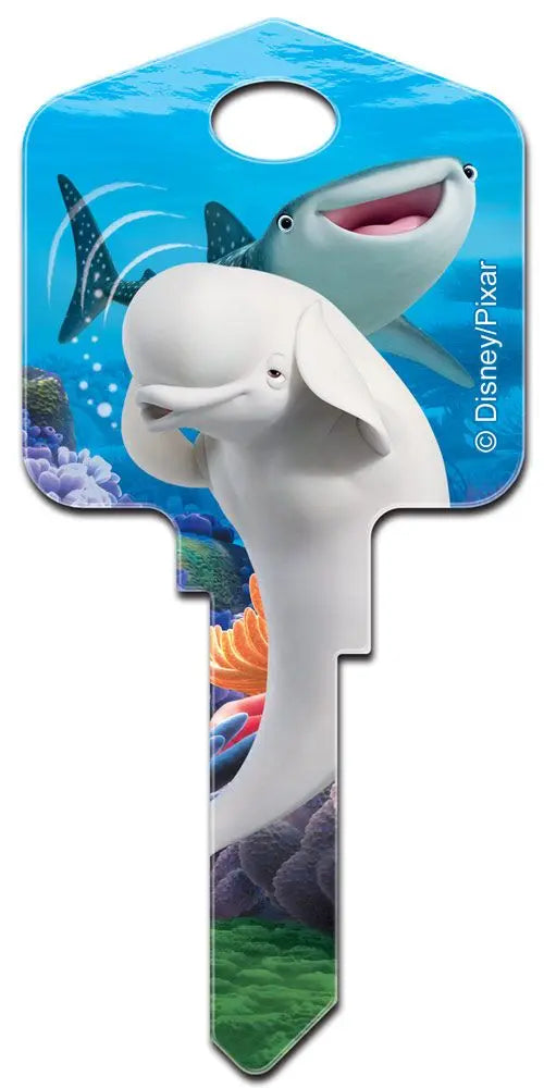 KW-D10 Disney Pixar Finding Dory - Finding Nemo House Key Blank KW Keyway