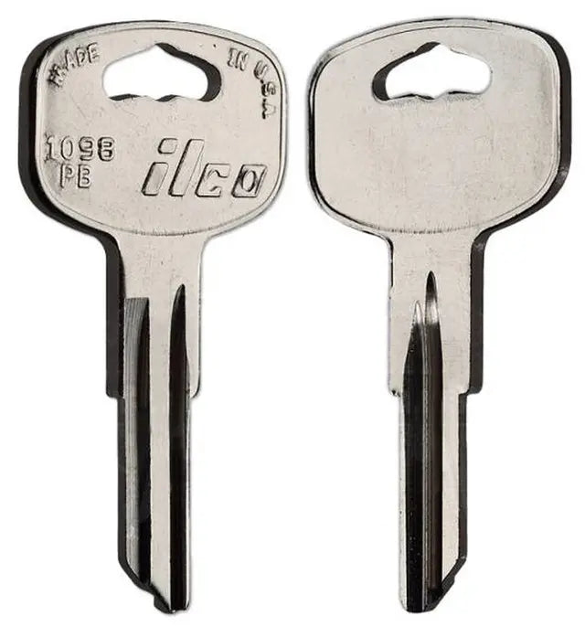 Kaba Ilco 1098PB Peterbilt Truck Key Blank – Nickel-Plated Brass, Non-Transponder
