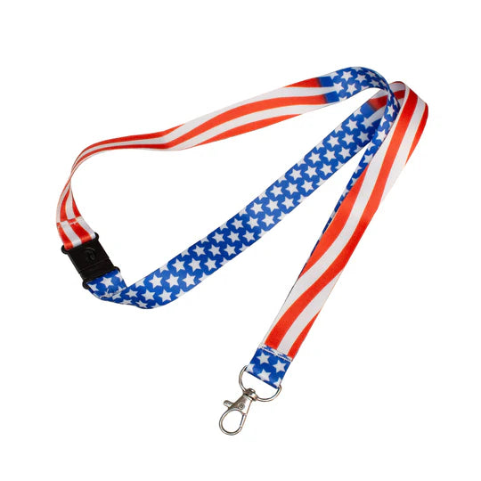 Lucky Line C206 Designer Lanyard Patriotic with UPC