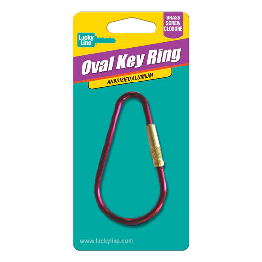 Lucky Line 73701 Anodized Oval Key Ring Asst 1 Per Card