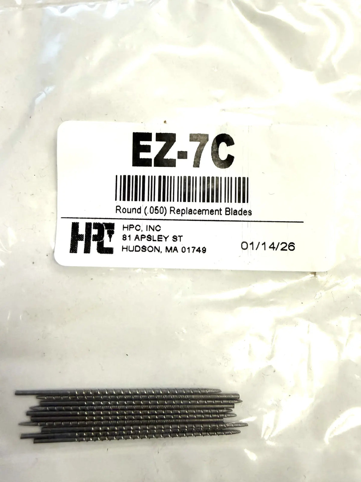 HPC EZ-7C Round .050 Replacement Blades, Pack of 10