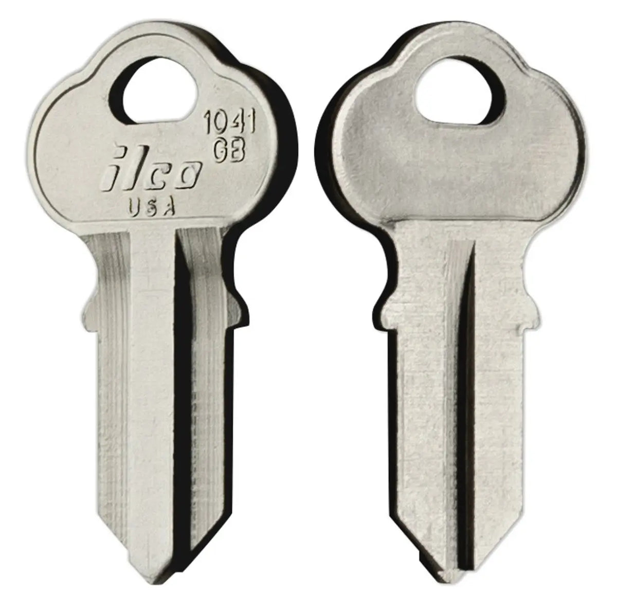 Kaba Ilco 1041GB Key Blank – Chicago Double-Sided Wafer, Nickel-Plated Brass