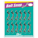 Lucky Line 44912 Double Bolt Snap with Ring 12 Per Card