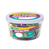 Lucky Line 73725 Anodized Oval Key Ring 100 Per Jar