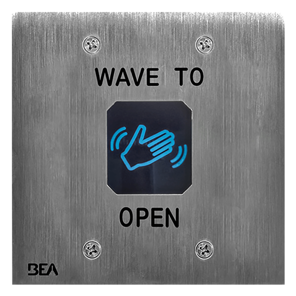 BEA 10MS11D Adjustable Range, Stainless Steel, Double Gang, Microwave Touchless Actuator, Wave to Open