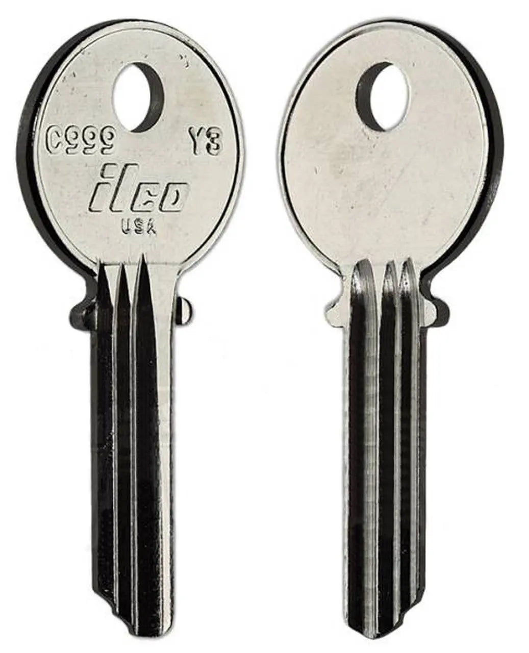 Kaba Ilco C999 Yale Key Blank – 5-Pin Nickel-Plated Brass, Y3 Keyway