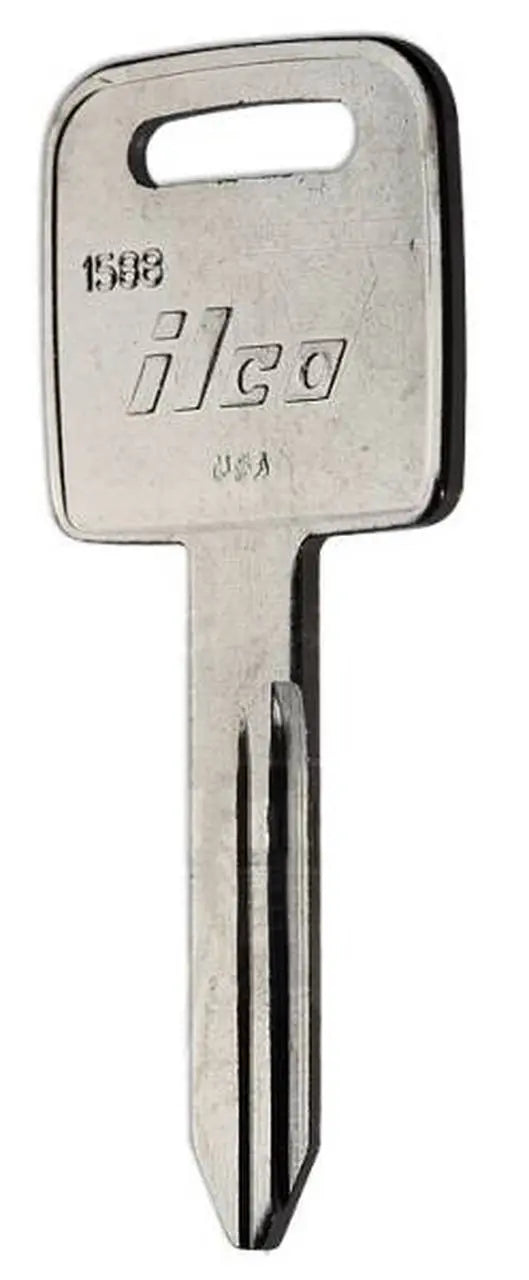Kaba Ilco 1588 Freightliner Key Blank – Nickel-Plated Brass, Metal Head (B90)