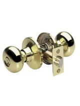 Master Lock BCO0103KA4S  BISQUIT KNOB GR3 ENTRY, POLISHED BRASS - SC1