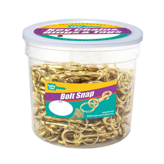 Lucky Line 45027 Bolt Snap Brass 100 Per Jar