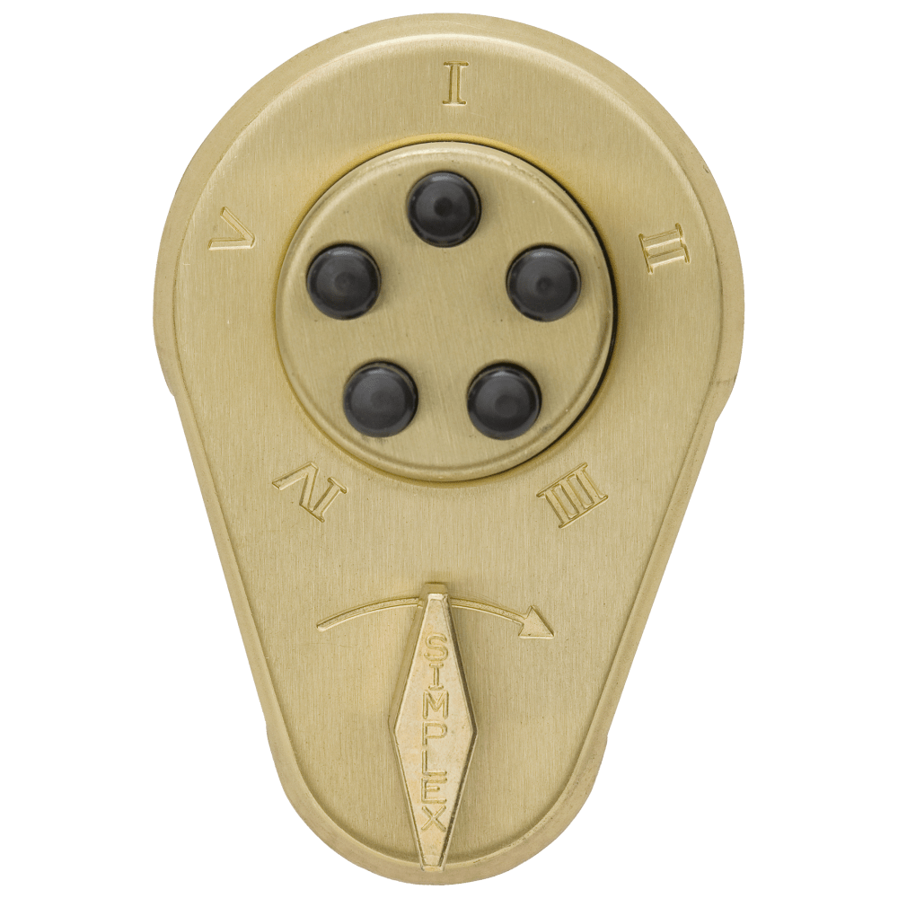 DormaKaba 9040000-04-41 Combination Deadbolt, 1-3/4" to 2-1/8" Thick Doors, Satin Brass
