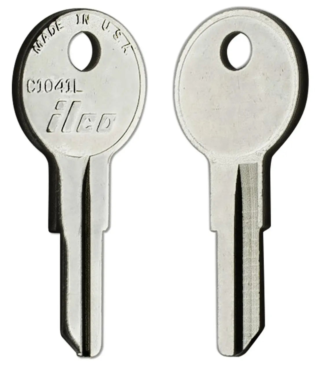 Kaba Ilco C1041L Key Blank – Chicago K37 Keyway, Nickel-Plated Brass