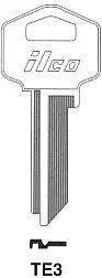 Kaba Ilco TE3 Harloc, Tesa, HR2 Keyway Key Blank
