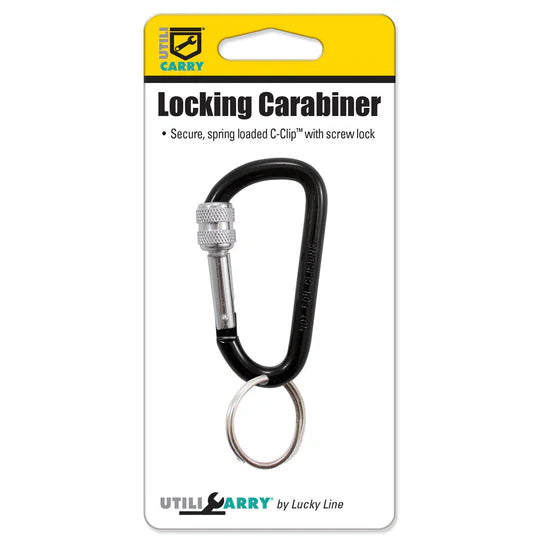 Lucky Line U12401 Locking Carabiner Keychain Asst 1 Per Card
