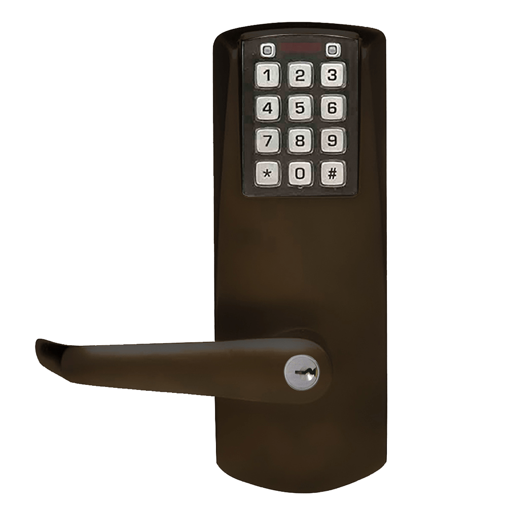 DormaKaba E2051XSLL-U13-41 E-Plex 2000 Cylindrical Lock with Privacy, 100 Access Codes, 1,000 Audit Events, 2-3/4" Backset, 1/2" Throw, KIL, Schlage C Keyway, Dark Bronze