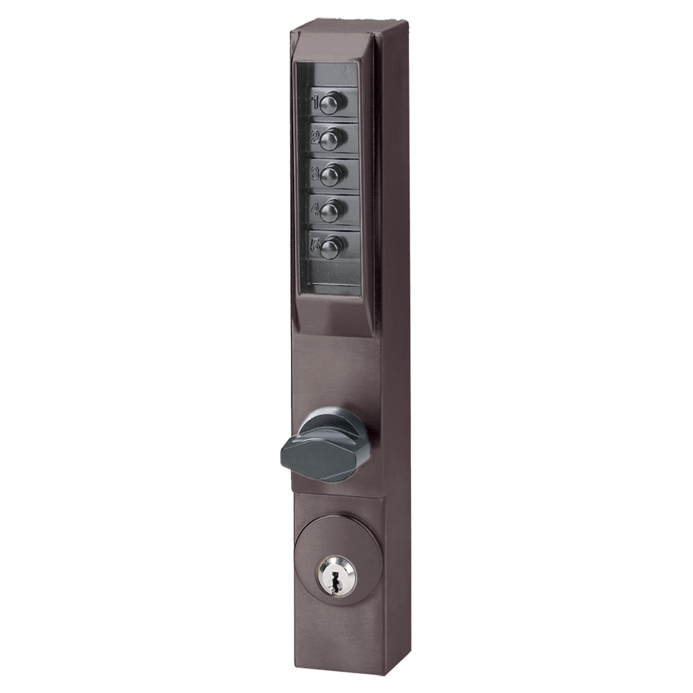 DormaKaba 3001-55-41 Narrow Stile Lock with Thumbturn, Black