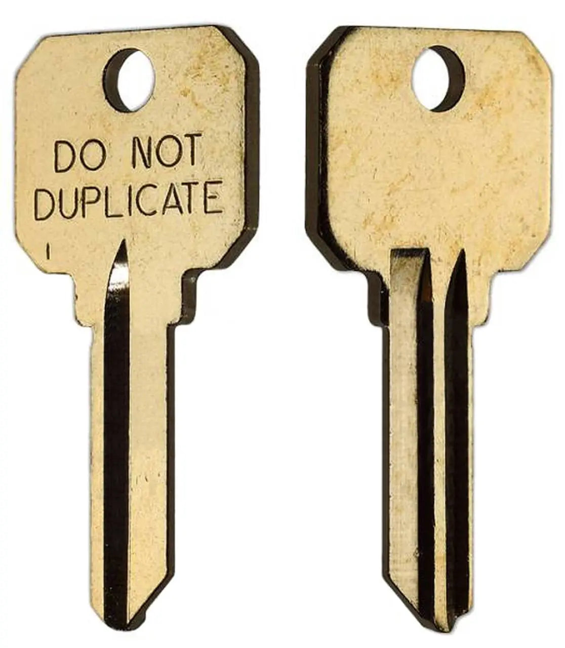 Kaba Ilco DND-SC1 Do Not Duplicate Key Blank, Brass, (1145-HNBL)