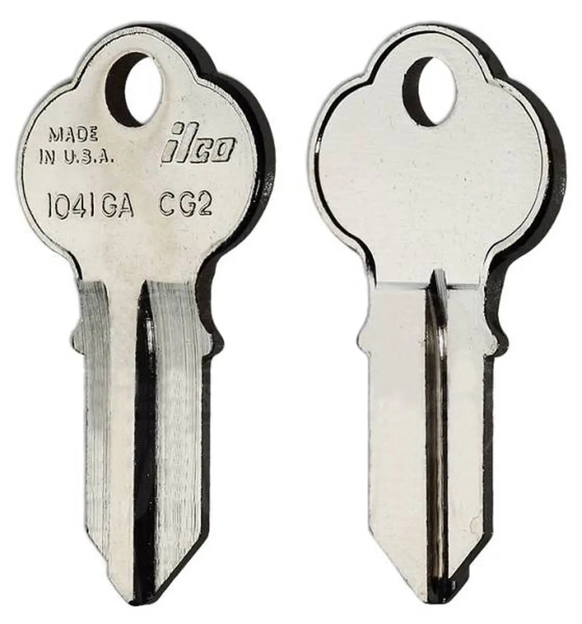 Kaba Ilco 1041GA Key Blank – Chicago CG2 / K4L Double-Sided Nickel-Plated Brass