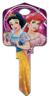 SC1-D89 Disney Keys Schlage Princess Glitter *** DISCONTINUED ***
