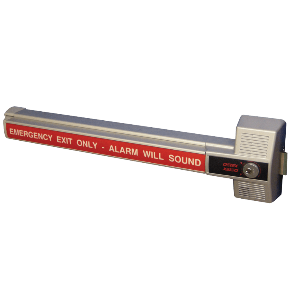 Detex ECL-230X-W Alarmed Deadbolt Panic Hardware, Single Point Lock, Weatherized, Gray