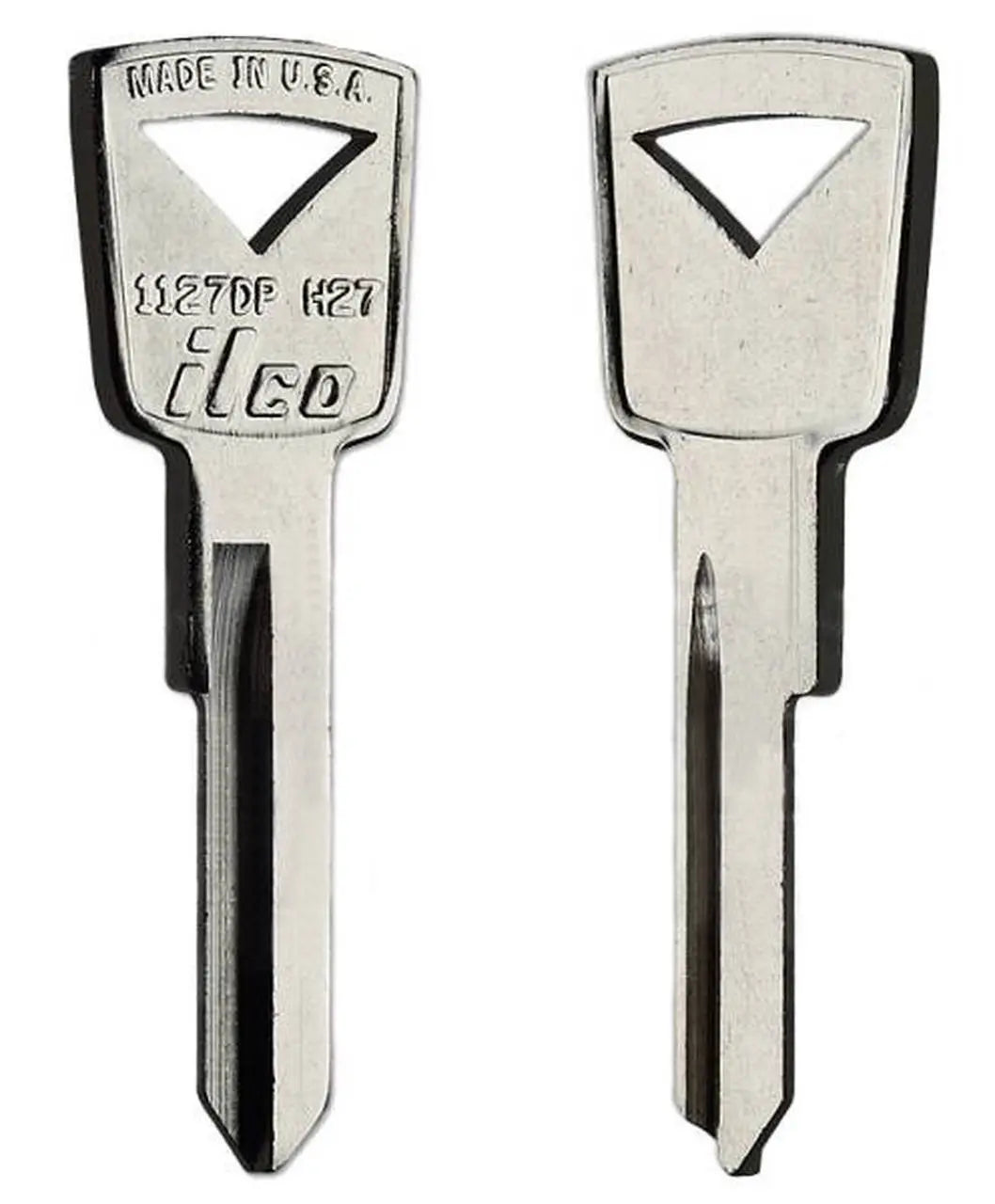 Kaba Ilco 1127DP Automotive Key Blank – Ford H27 Keyway, Nickel-Plated Brass