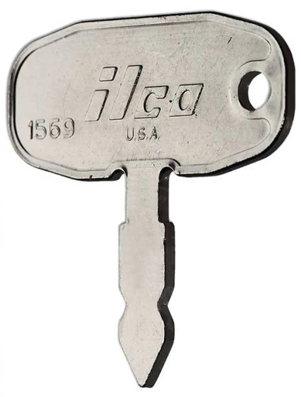 Kaba Ilco 1569 Ford Tractor Key Blank – Nickel-Plated Brass