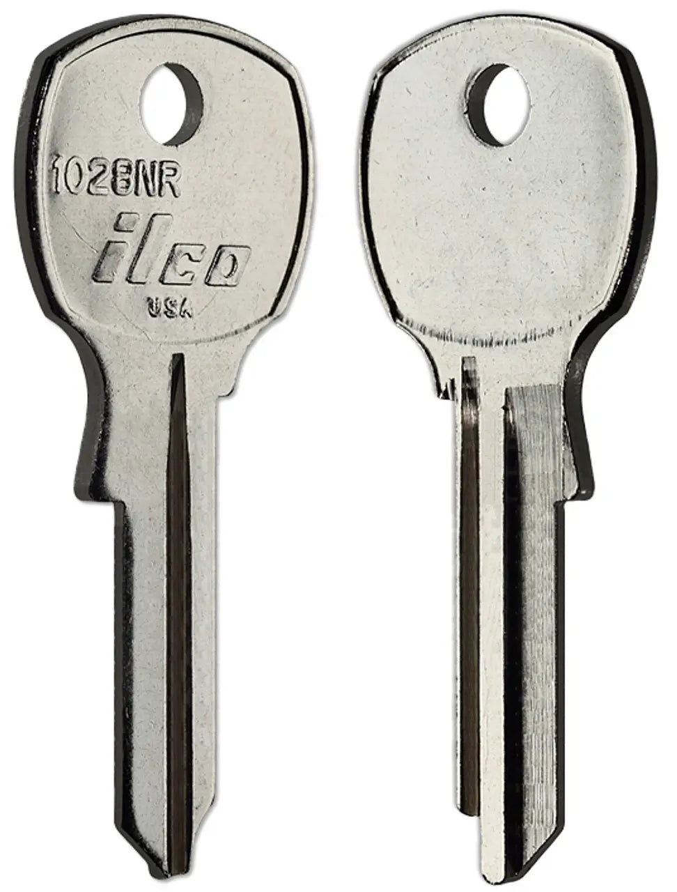 Kaba Ilco 1028NR Diebold Key Blank – Nickel-Plated Brass, National/Diebold Keyway