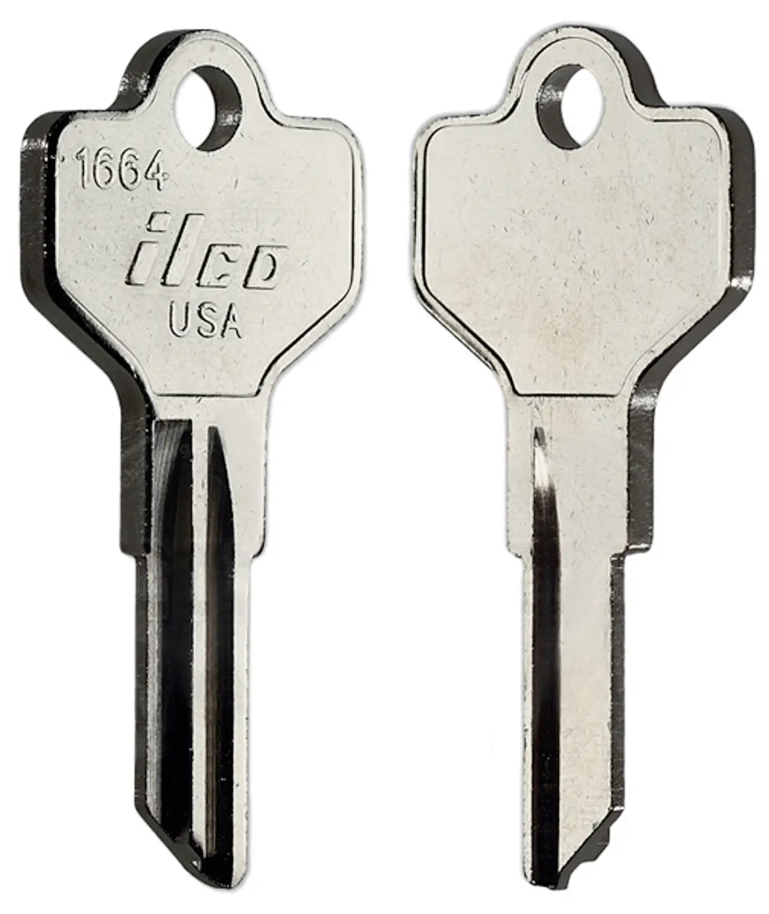 Kaba Ilco 1664 Cessna Aircraft Key Blank – Nickel-Plated Brass