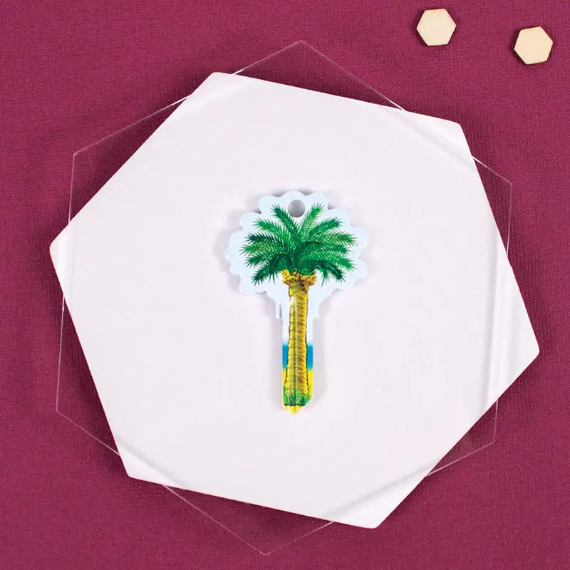 Lucky Line B112K  Palm Tree KeyShapes Blank,  Kwikset  KW1/KW10