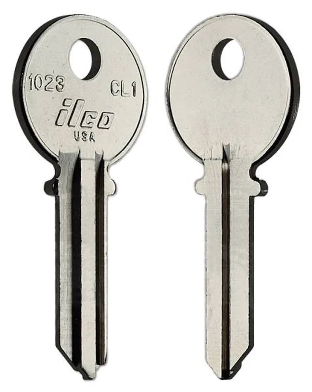 Kaba Ilco 1023 Key Blank – Clinton CL1 Keyway, 5-Pin, Nickel-Plated Brass