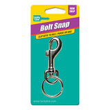 Lucky Line 45101 Nickel Plated Bolt Snap with Ring 1 Per Card