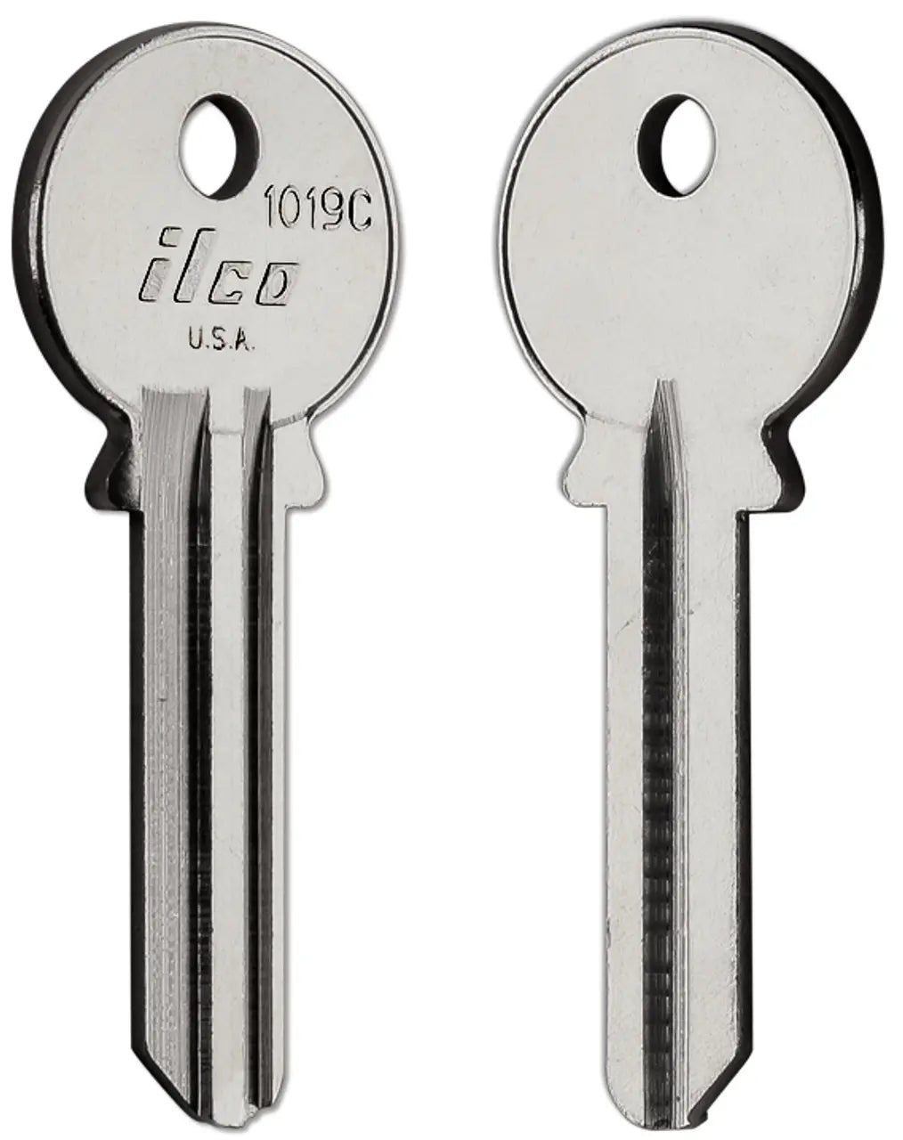 Kaba Ilco 1019C Key Blank – Reading Keyway, 6-Pin, Nickel-Plated Brass