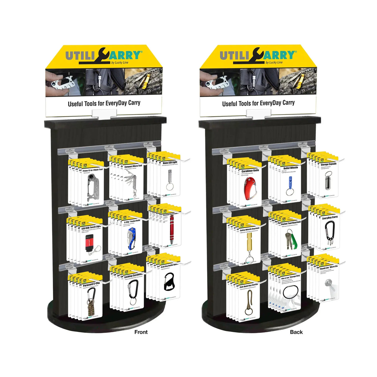 Lucky Line U34000 Utilicarry Revolving Counter Display 24 Products 120 pcs