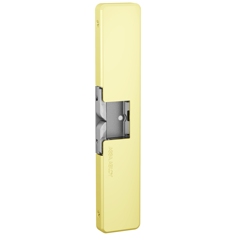 HES 9400-605 Fail Safe/Fail Secure, Complete 12/24VDC Electric Strike, Surface Mounted, 1/2" Thickness, Bright Brass