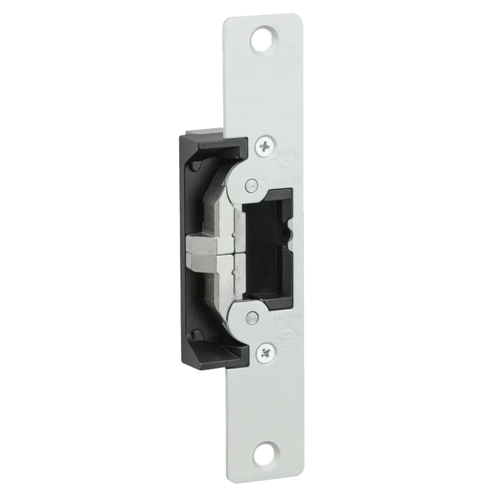Adams Rite 7430-628 Electric Strike, Field Selectable (Fail Safe/Fail Secure), For Aluminum, Hollow Metal or Wood Applications, 6-7/8" x 1-1/4" Flat Faceplate with Radius Corners, 12, 16, 24 VAC/DC, Satin Aluminum Clear Anodized