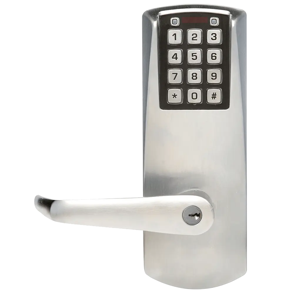 DormaKaba E2031XSLL-626-41 E-Plex 2000 Cylindrical Lock, 100 Access Codes, 1,000 Audit Events, 2-3/4" Backset, 1/2" Throw, KIL, Schlage C Keyway, Satin Chrome