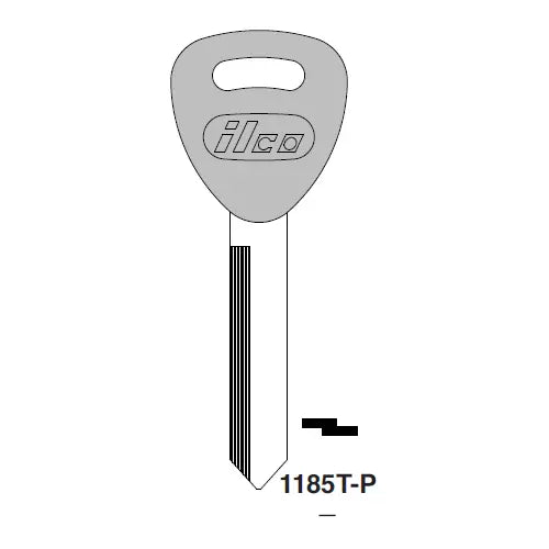 Kaba Ilco 1185T-P Ford Automotive Key Blank – Plastic Head, Ford Keyway