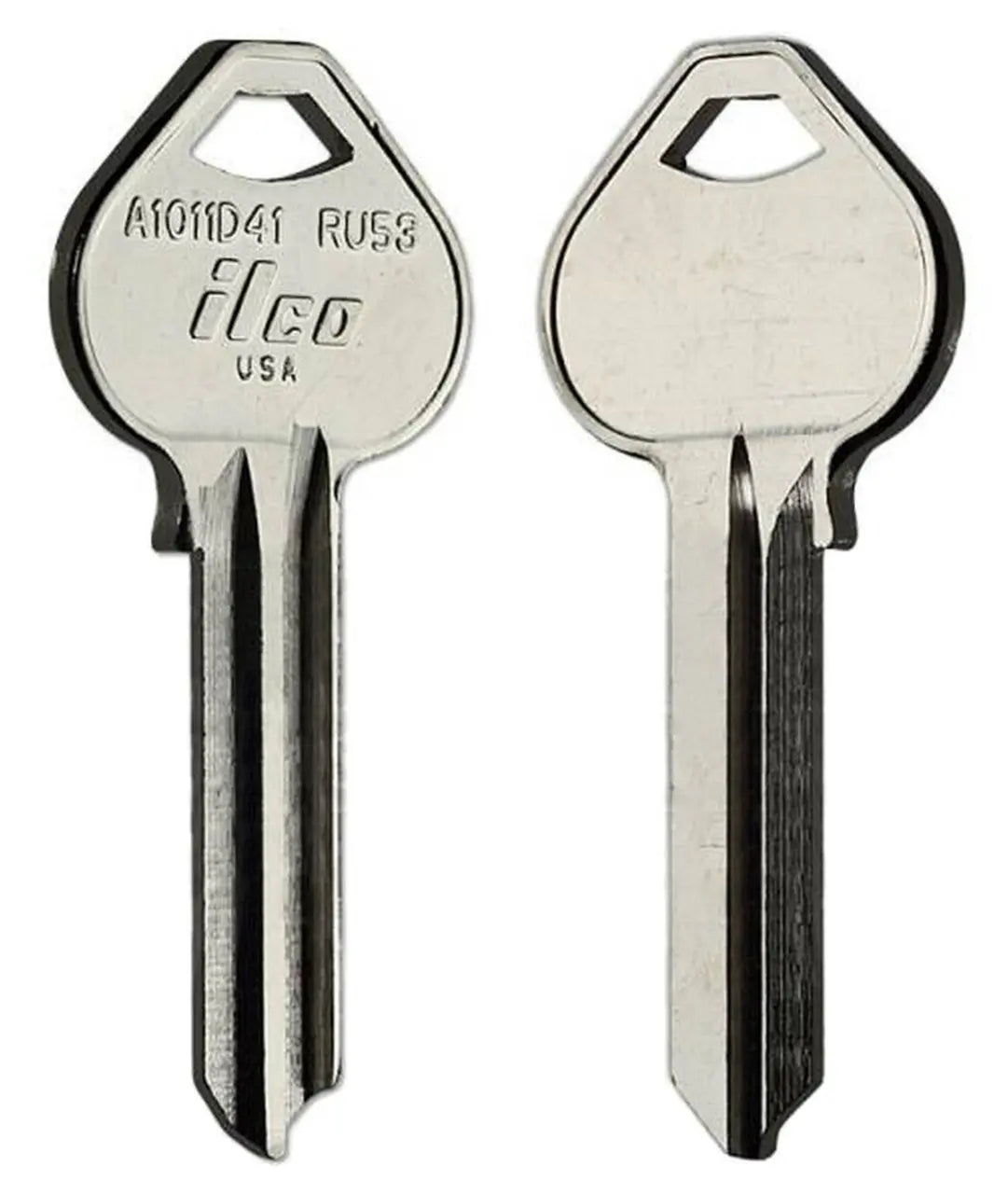 Kaba Ilco A1011D41 Key Blank – Russwin D41 Keyway, 6-Pin, Nickel-Plated Brass (RU53)