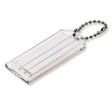 Lucky Line 90100 Large Key Tag with Ball Chain Clear 50 Per Box