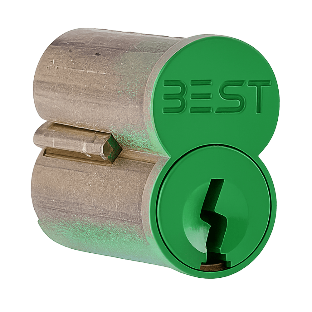 BEST 1CC7A2 GREEN SFIC Core, 7-Pin, Keys Not Included, Green Finish