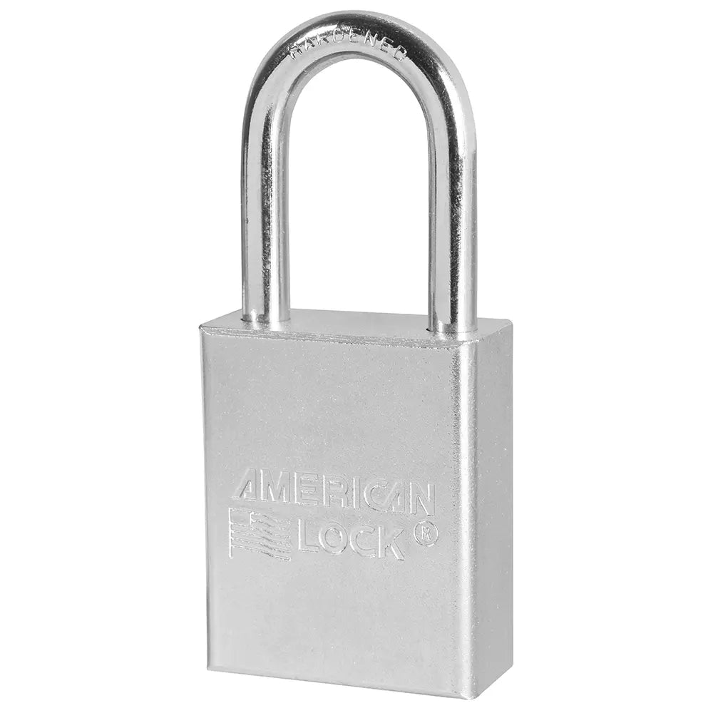 American Lock A5101 Solid Steel Padlock 1-1/2" Body, 1-1/2" Tall 1/4" Diameter Shackle, Keyed Different