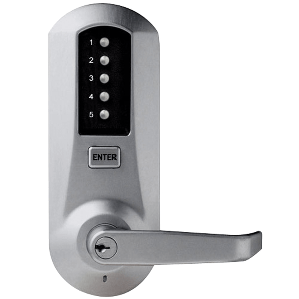 DormaKaba 5041XKWL-26D-41 Cylindrical Combination Lever Lock, Passage, 2-3/4" Backset, 1/2" Throw Latch, KIL, Kaba 90 Keyway, Satin Chrome