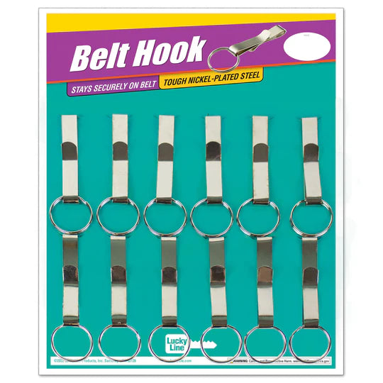 Lucky Line 40612 Belt Hook with Ring 12 Per Card