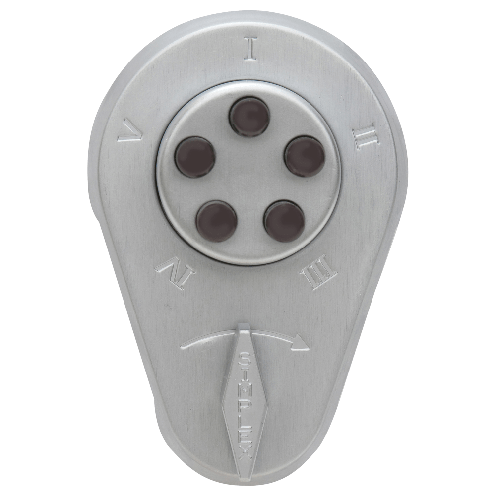 DormaKaba 9381360-26D-41 Combination Deadlatch, 1-3/4" to 2-1/8" Thick Doors, Key Override, Surface Strike, 2-1/2" Lever Option, No Latch Holdback, Satin Chrome